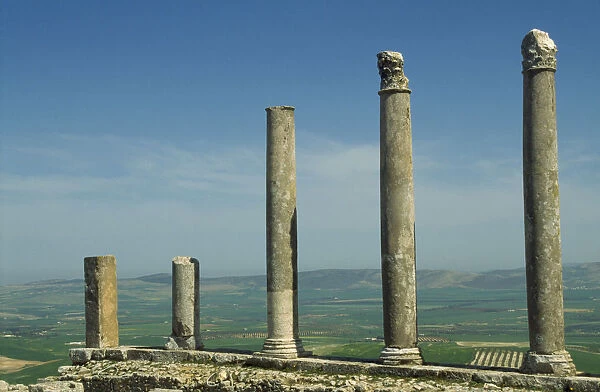10029616. TUNISIA Dougga Temple of Saturn Roman ruins