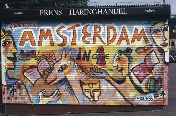 10036713. HOLLAND Amsterdam Pop Art style Graffiti Art decorating stall shutter