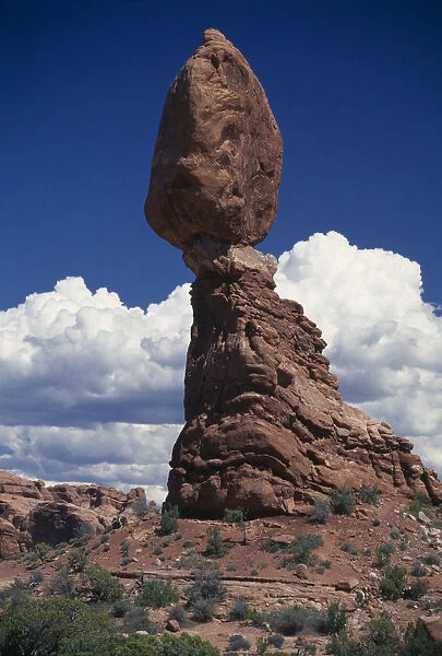 10064816. USA Utah Arches National Park Balanced Rock formation