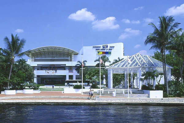 10099727. USA Florida Fort Lauderdale Intercoastal waterway Imax Theatre