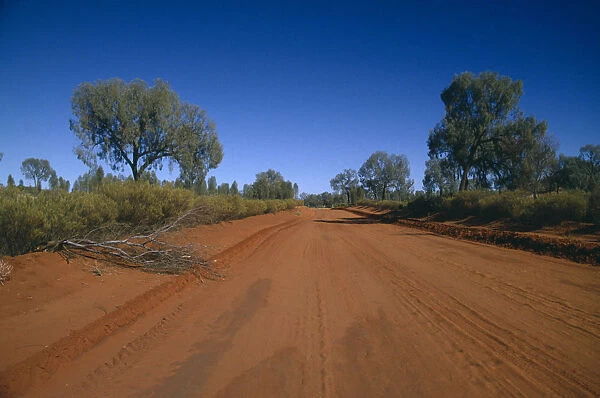 10101495. AUSTRALIA North Territory Red dirt road in the outback