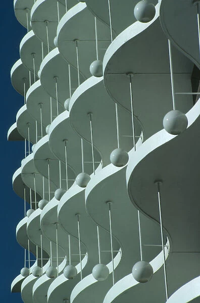 20022467. AUSTRALIA Queensland Brisbane Detail of apartment balconies