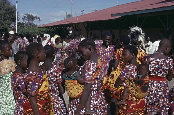 20042456. TANZANIA Dodoma Ngomas dancers. African Eastern Africa Kids Tanzanian