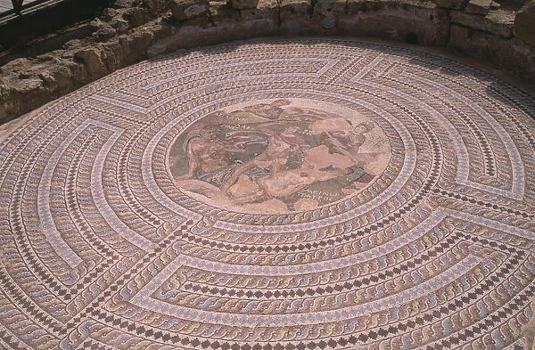 20056111. CYPRUS Paphos Villa of Theseus. Circular mosaic floor