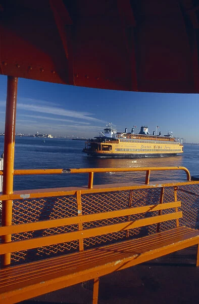 20056974. USA New York New York City Staten Island ferry in transit