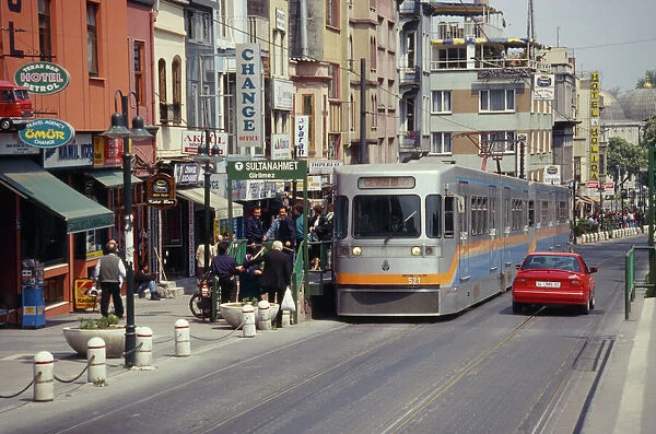 20076578. TURKEY Istanbul Modern electric tram Bus Train