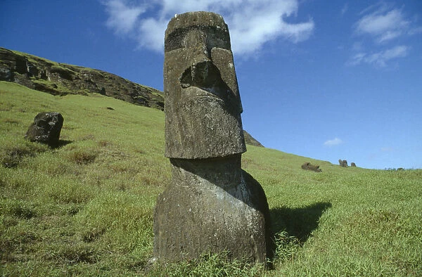 20077657. PACIFIC ISLANDS Easter Island Rano Raraku Crater