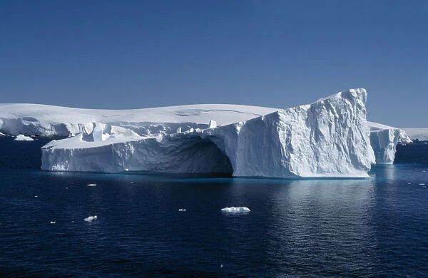 20078058. ANTARCTICA Peninsula Region Icebergs and deep blue water