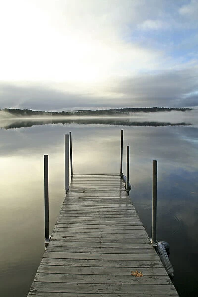 20081066. USA New Hampshire Tilton Winnisquam Lake jetty