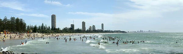 20081622. Australia Queensland The Gold Coast Panorama of Burleigh Heads