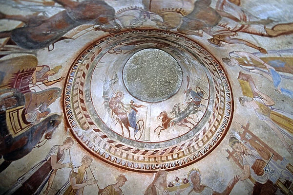 20083922. BULGARIA Kazanlak Reproduction ceiling fresco Thracian Tomb Museum