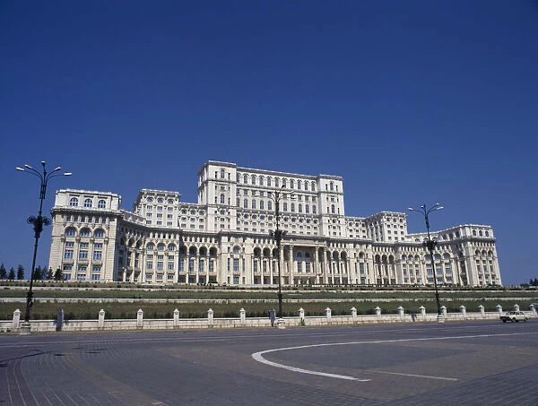 20087233. ROMANIA Bucharest Palace of the Parliament building exterior