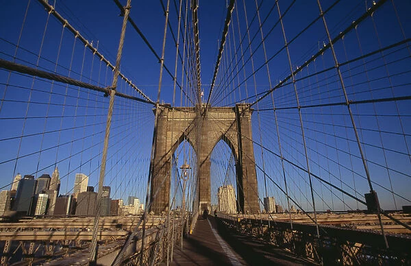 20088504. USA New York New York City Brooklyn Bridge