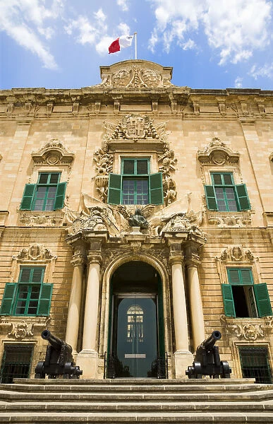 20090315. MALTA Valletta The Auberge de Castille the official seat of the