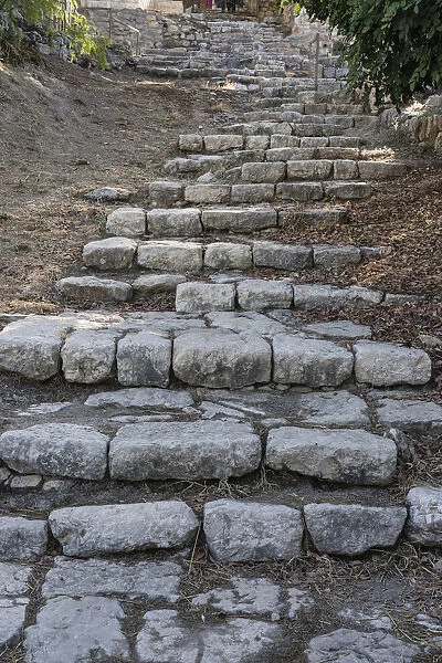 Ancient stairs from Mount Zion down to the lower city of Jerusalem in Biblical times