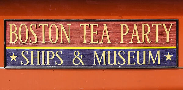 Boston Tea Party Ships and Museum sign, outside Museum, Congress Street Bridge, Boston
