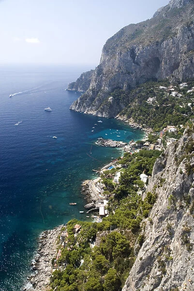Capri Town. View northwards from Punta del Cannone