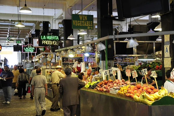 Central Market scene showing vegetable stalls