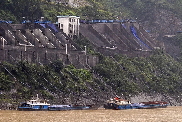 China, Hubei, Sandouping Industrial complex in the Wu Gorge