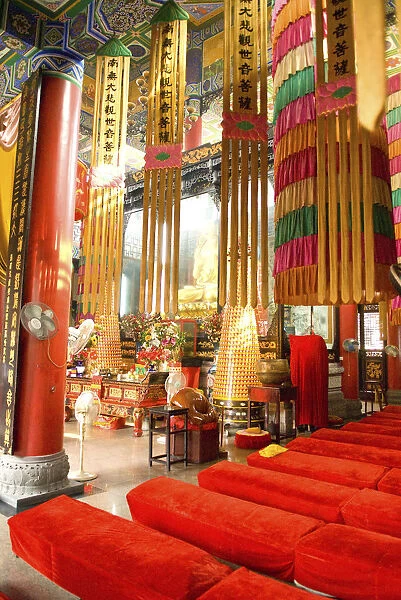 CHINA, Sichuan Province, Chongqing Arhat Temple interior of main hall