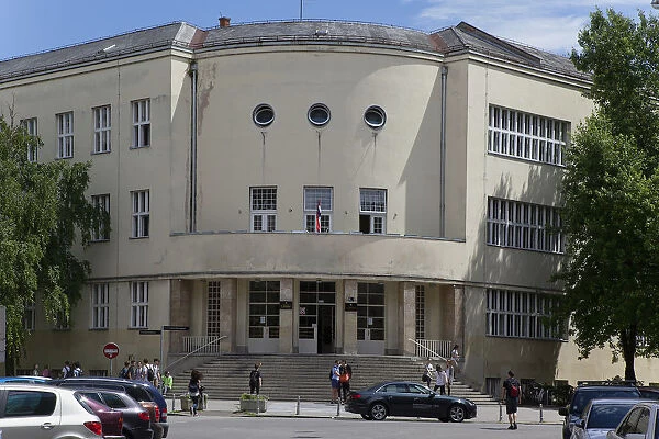 Croatia, Zagreb, Old Town, Exterior of VII. Gymnasium high school