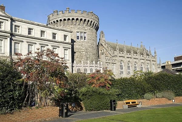 Dublin Castle featuring the Norman Record Tower and the Chapel