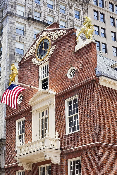 East facade of Old State House, State Street, Boston, Massachusetts, USA