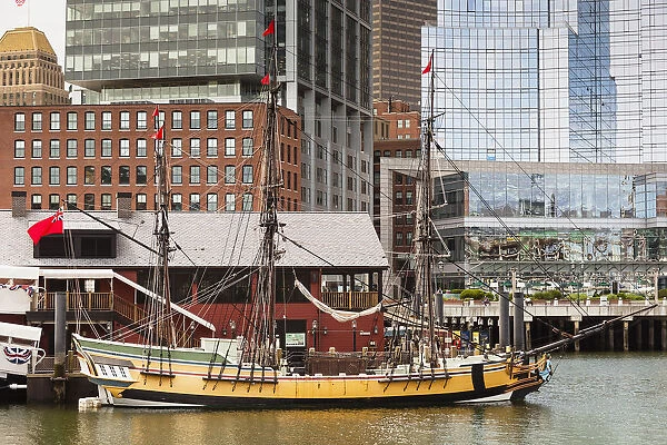 Eleanor, replica of one of the Boston Tea Party ships, outside Boston Tea Party Museum