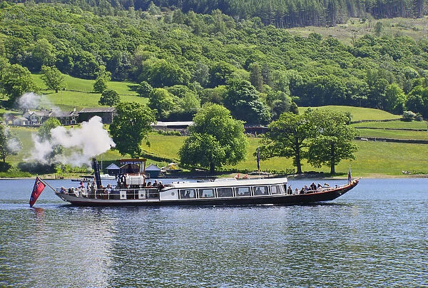 England, Cumbria, English Lake District, Lake Coniston, Victorian Steam Yacht Gondola