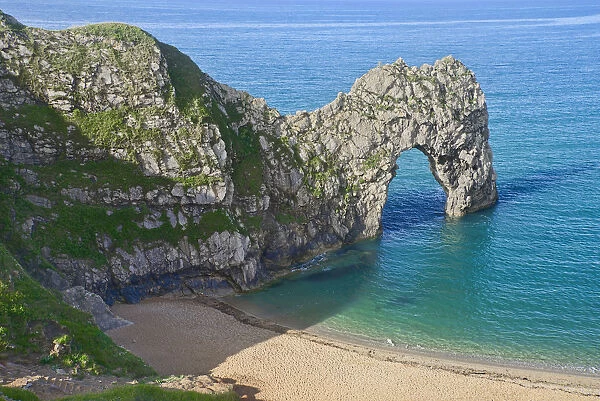 England, Dorset, Durdle Door, Limestone arch on the Jurassic Coast
