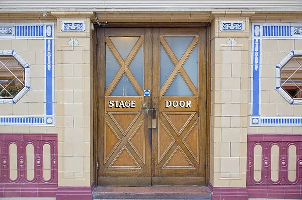 England, Lancashire, Blackpool, Winter Gardens interior, Opera House Stage Door detail