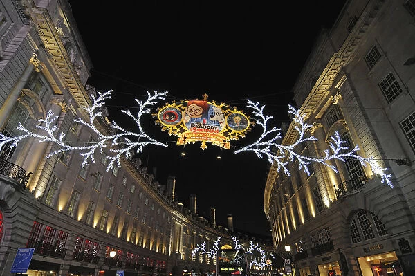England, London, Christmas Lights Upper Regent Street