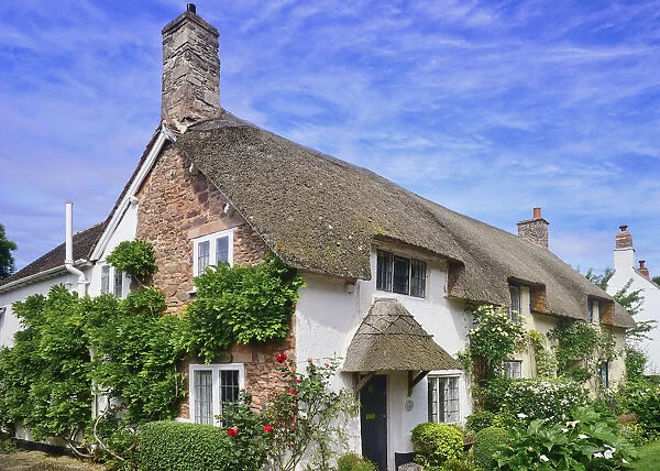 England, Somerset, Dunster, Thatched house
