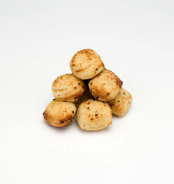 Food, Cooked, Bread, Group of dough balls on a white background