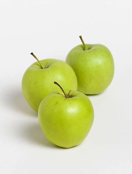 Food, Fruit, Apple, Three Green Apples