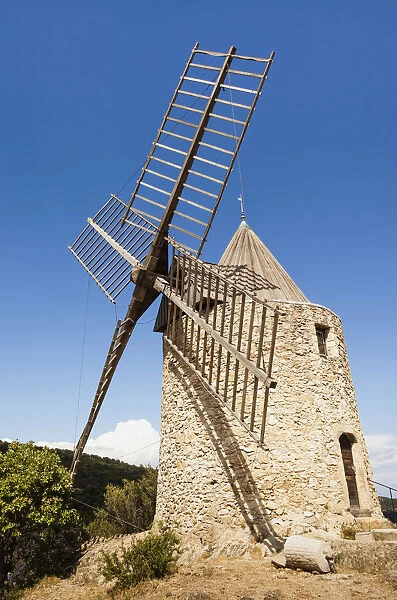 France, Grimaud, Saint Rochs windmill