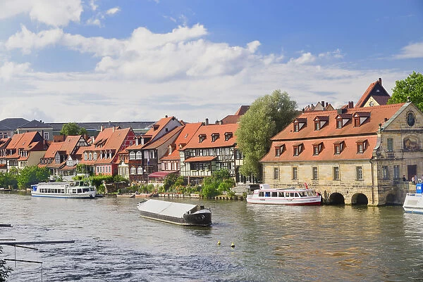 Germany, Bavaria, Bamberg, Area on the Regnitz known as Little Venice