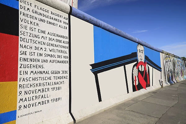 Germany, Berlin, The East Side Gallery, a 1. 3 km long section of the Berlin Wall