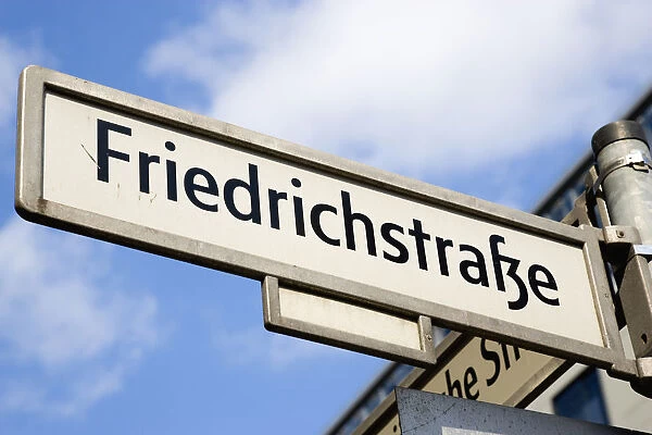 Germany, Berlin, Mitte, Roadsign for Friedrichstrasse
