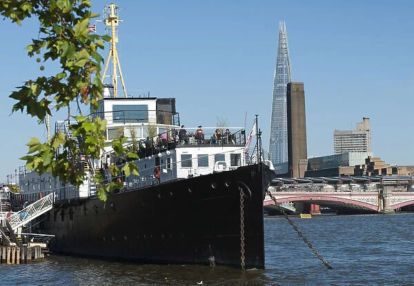 HMS President has been moored in the Thames near the Embankment station for more than 80