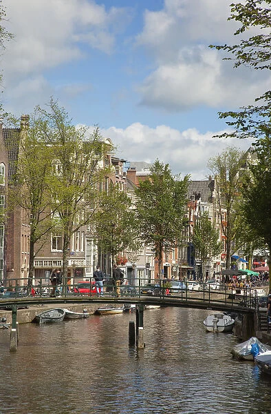 Holland, North, Amsterdam, Footbridge over canal
