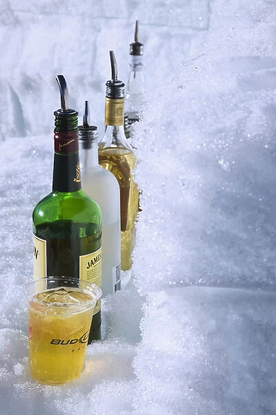 Ice bar in the ski resort