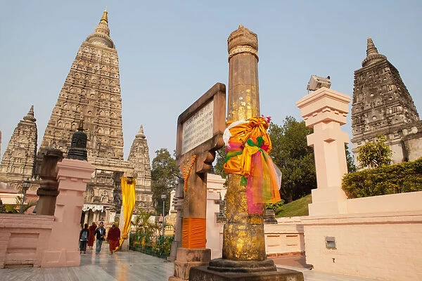 India, Bihar, Bodhgaya, Mahabodhi Temple at Bodhgaya