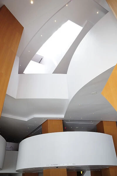 Interior of lobby Walt Disney Concert Hall designed by Frank Gehry