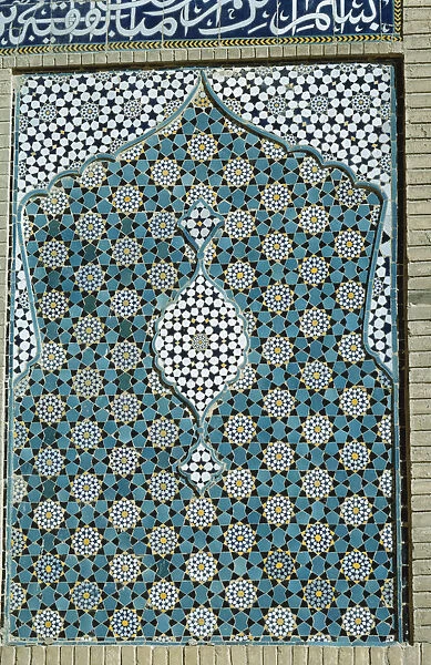 IRAN, Isfahan Detail of traditional mosiac