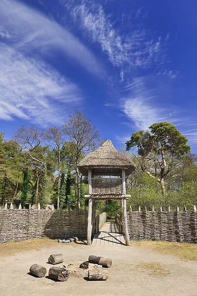 Ireland, County Clare, Craggaunowen, Living Past Experience, Reconstructed Crannog dwelling