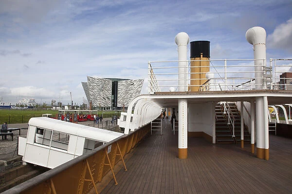 Ireland, North, Belfast, Titanic quarter visitor attraction seen from the SS Nomadic tender