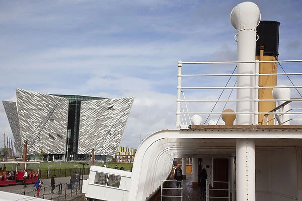 Ireland, North, Belfast, Titanic quarter visitor attraction seen from the SS Nomadic tender
