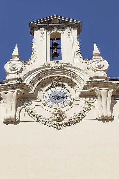 Italy, Campania, Naples, Belltower on building in courtyard of Palazzo Del Conservatorio Dello Spirito Santo
