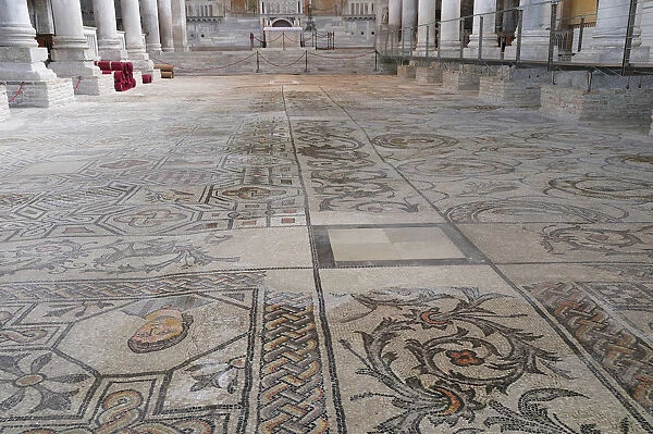 Italy, Friuli Venezia Giulia, Aquileia, Roman mosaic floor
